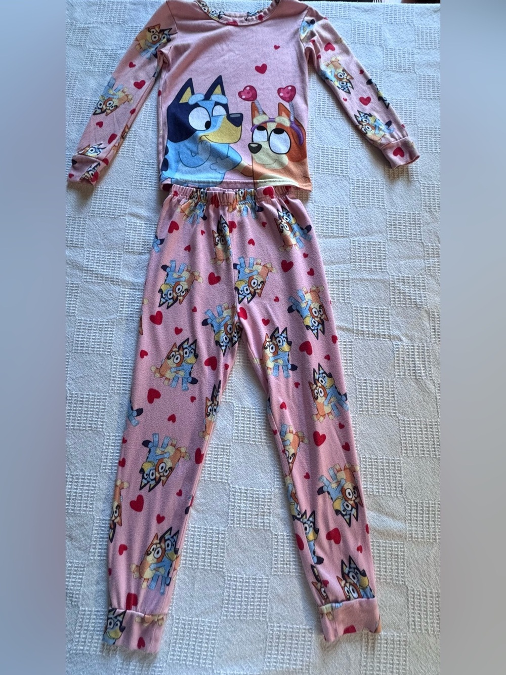 Bluey
Pink Cartoon Print Girls' Two-Piece Pajama Set